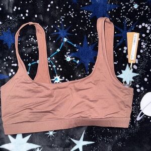 NEW SKIMS Women's swim top in brown size M